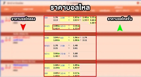 สูตรการดูราคาบอลไหล